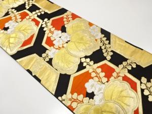 アンティーク　亀甲に桐模様織り出し袋帯（材料）